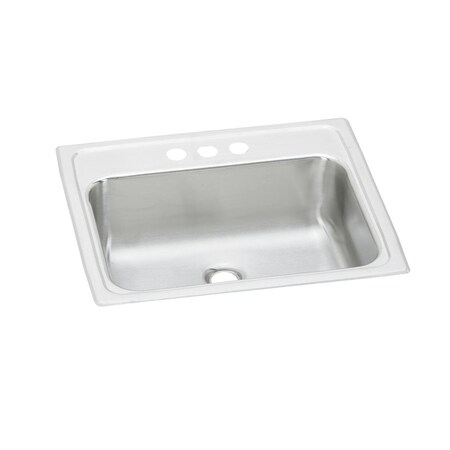 Elkay Pacemaker Stainless Steel 19 X 17 X 6-1/8 Single Bowl Top Mount Bathroom Sink PSLVR1917LOCS3